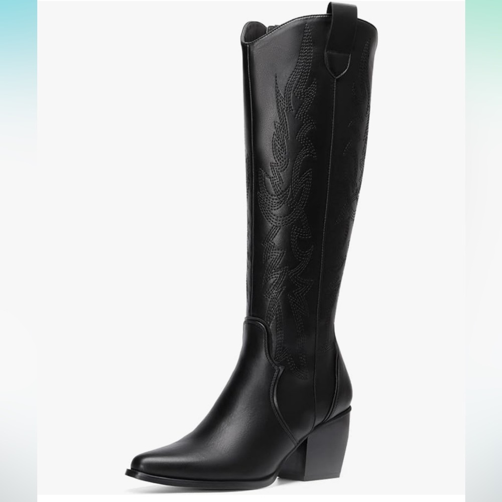 Black cowboy boots. Size 7.  Brand new.